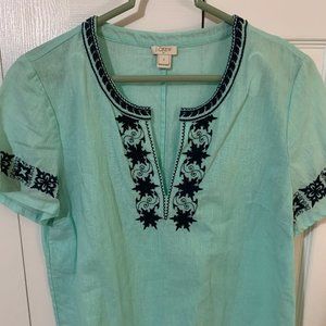 J Crew Linen Top